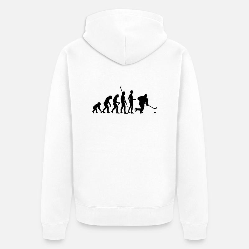 evolution_eishockey_b - Veste à capuche bio Premium Unisexe - blanc