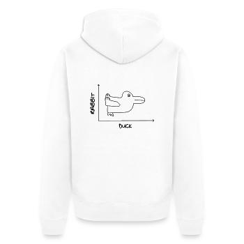 Duck'n Rabbit - Unisex Premium Organic Zip Hoodie - white - Back - Thijin (182cm)