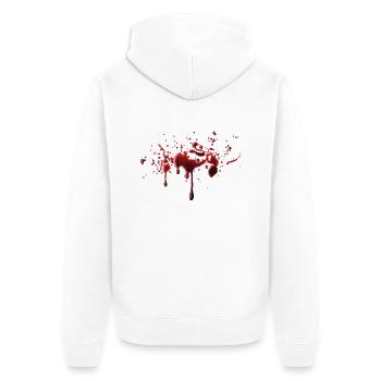 Blut - Halloween - Unisex Premium Bio Zip Hoodie - Weiß - Hinten - Thijin (182cm)