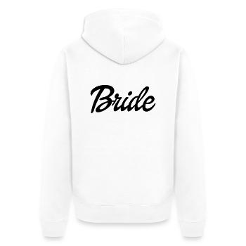 Bride - Bachelorette party - Unisex Premium Organic Zip Hoodie - white - Back - Thijin (182cm)