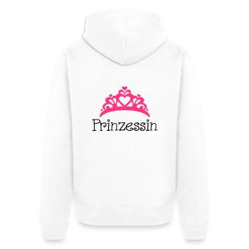 Prinzessin - Unisex Premium Organic Zip Hoodie - white - Back - Thijin (182cm)