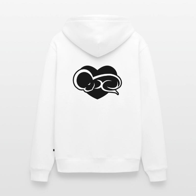 Baby schläft am liebsten auf Mami oder Papi ein Unisex Premium Bio Zip Hoodie