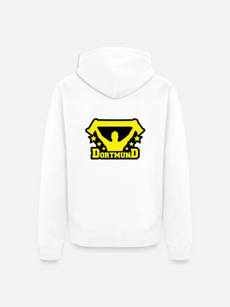 dortmund_fan_r2 - Unisex Premium Bio Zip Hoodie - Weiß