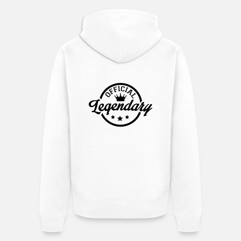 official_legendary_3f1 - Unisex Premium Bio Zip Hoodie - Weiß
