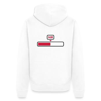50 % - Unisex Premium Organic Zip Hoodie - white - Back - Thijin (182cm)