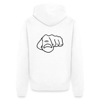 doigt - Veste à capuche bio Premium Unisexe - blanc - Dos - Thijin (182cm)