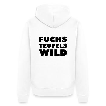 Fuchsteufelswild - Unisex Premium Bio Zip Hoodie - Weiß - Hinten - Thijin (182cm)