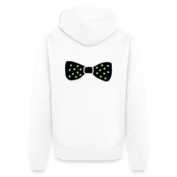bow_tie - Unisex Premium Bio Zip Hoodie - Weiß - Hinten - Thijin (182cm)