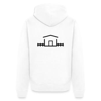 Haus Garten - Unisex Premium Bio Zip Hoodie - Weiß - Hinten - Thijin (182cm)