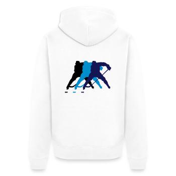 hockey_spieler_002 - Veste à capuche bio Premium Unisexe - blanc - Dos - Thijin (182cm)