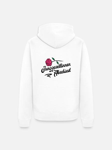 junggesellinnen abschied rose - Unisex Premium Bio Zip Hoodie - Weiß