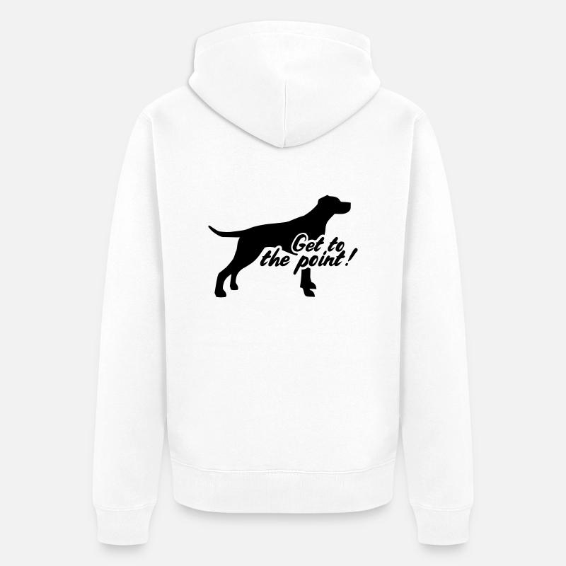 English Pointer - Unisex Premium Bio Zip Hoodie - Weiß