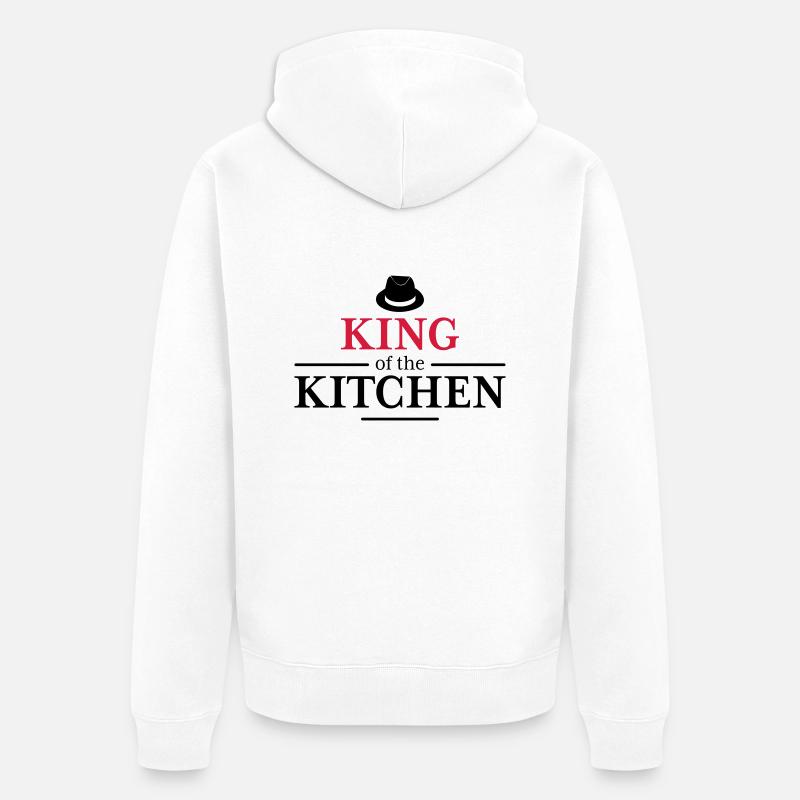 Roi de la cuisine - Veste à capuche bio Premium Unisexe - blanc