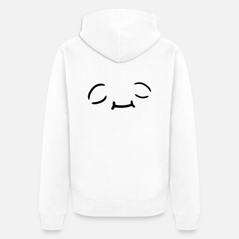 Conception de visage détendue - Veste à capuche bio Premium Unisexe - blanc