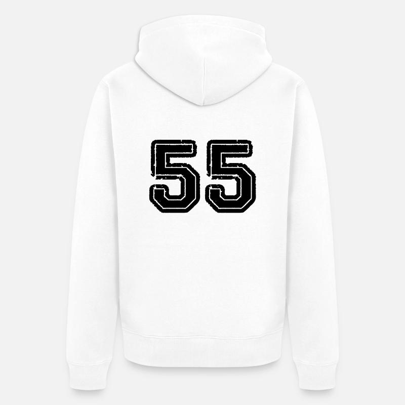 55 - Veste à capuche bio Premium Unisexe - blanc