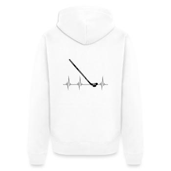 Puls Hockey Sticks - Unisex Premium Organic Zip Hoodie - white - Back - Thijin (182cm)