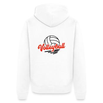 Volley-ball - Veste à capuche bio Premium Unisexe - blanc - Dos - Thijin (182cm)