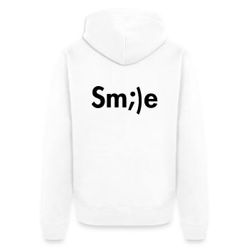 SMILE - Veste à capuche bio Premium Unisexe - blanc - Dos - Thijin (182cm)