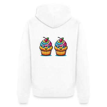 Cupcake 2 - Veste à capuche bio Premium Unisexe - blanc - Dos - Thijin (182cm)