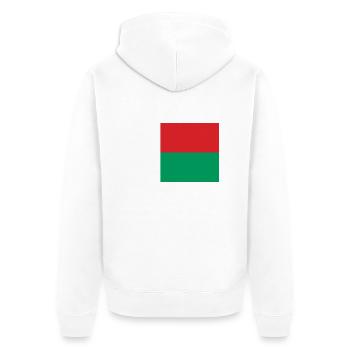 Madagaskar - Unisex Premium Bio Zip Hoodie - Weiß - Hinten - Thijin (182cm)