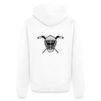 masque de hockey 3 neutre bicolore - Veste à capuche bio Premium Unisexe - blanc - Dos - Thijin (182cm)