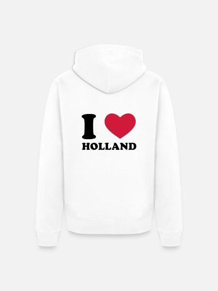 holland - Unisex Premium Bio Zip Hoodie - Weiß