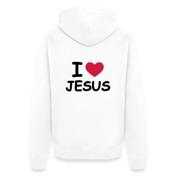 I Love Jesus - Veste à capuche bio Premium Unisexe - blanc - Dos - Thijin (182cm)