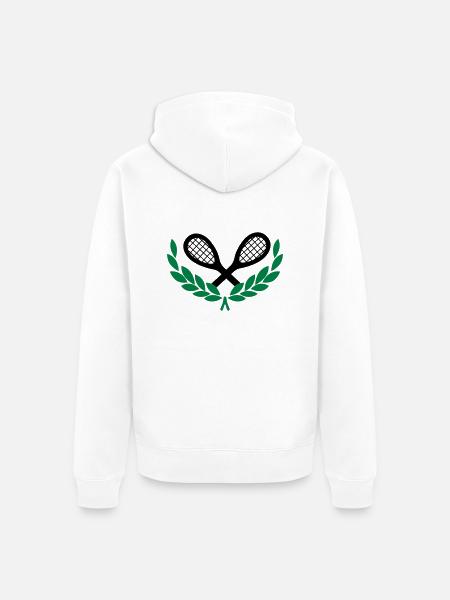Tennis - Unisex Premium Bio Zip Hoodie - Weiß