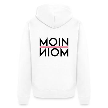 Moin Moin - Unisex Premium Bio Zip Hoodie - Weiß - Hinten - Thijin (182cm)