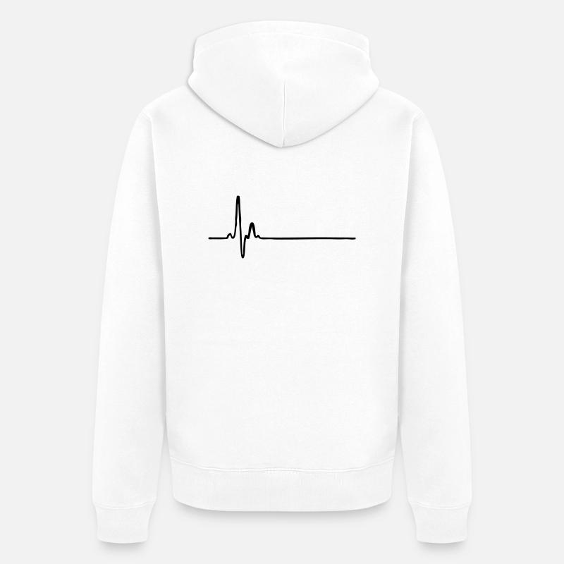 flatline profession - Veste à capuche bio Premium Unisexe - blanc
