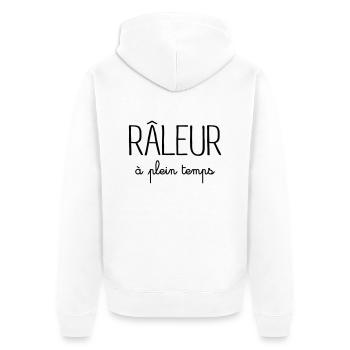 Râleur à Plein Temps - Veste à capuche bio Premium Unisexe - blanc - Dos - Thijin (182cm)