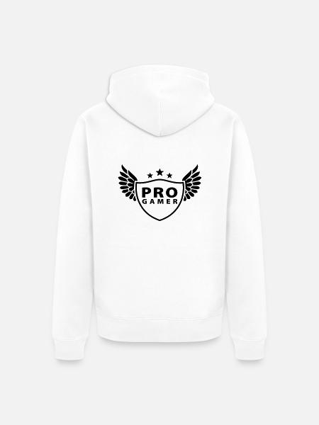 progamer - Unisex Premium Bio Zip Hoodie - Weiß