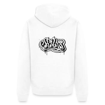 cologne - Unisex Premium Organic Zip Hoodie - white - Back - Thijin (182cm)