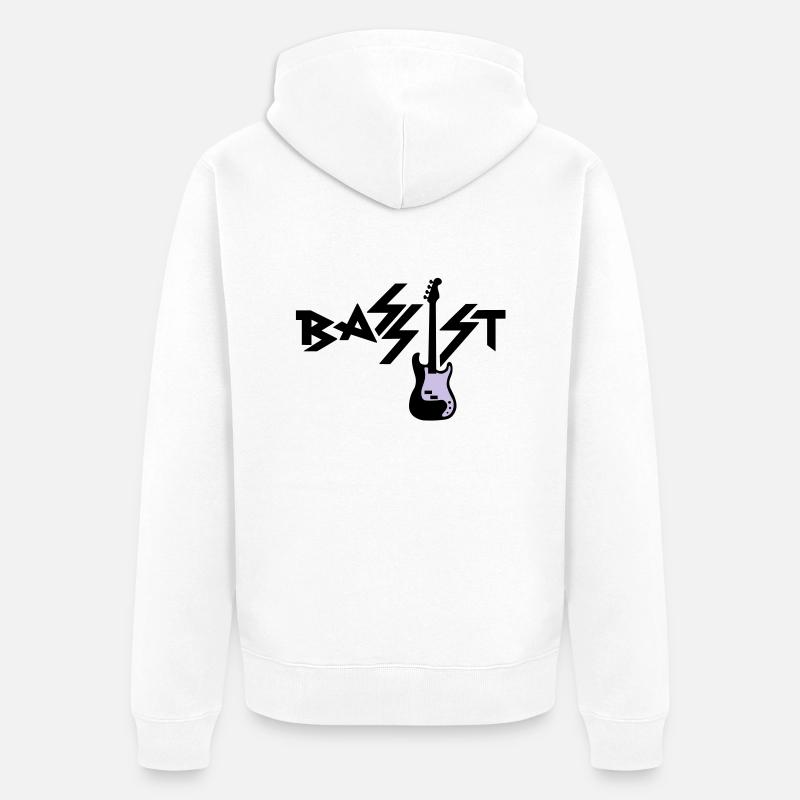 bassist - Veste à capuche bio Premium Unisexe - blanc
