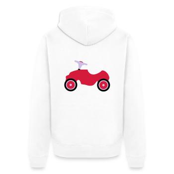 Toy car - Unisex Premium Organic Zip Hoodie - white - Back - Thijin (182cm)