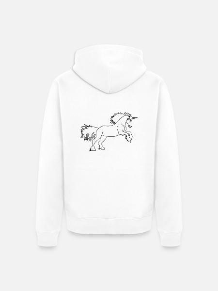 DAS Einhorn - Unisex Premium Bio Zip Hoodie - Weiß