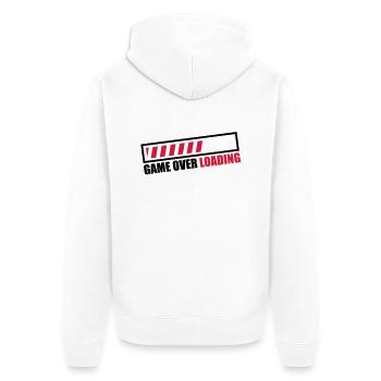 game_over_loading_c2 - Veste à capuche bio Premium Unisexe - blanc - Dos - Thijin (182cm)
