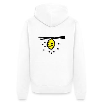 bienen_nest_a2 - Veste à capuche bio Premium Unisexe - blanc - Dos - Thijin (182cm)