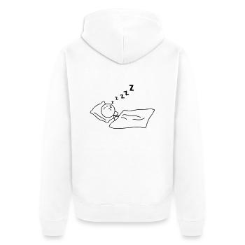 Sleeping - Unisex Premium Bio Zip Hoodie - Weiß - Hinten - Thijin (182cm)