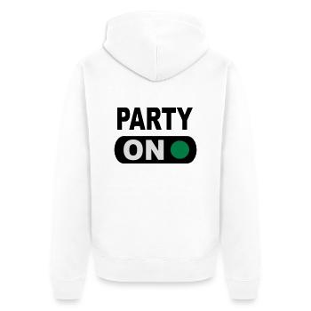 party - Veste à capuche bio Premium Unisexe - blanc - Dos - Thijin (182cm)