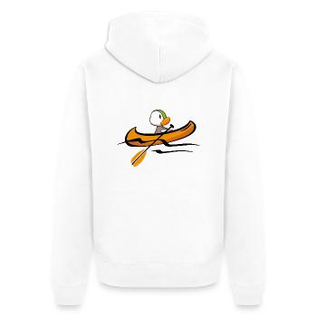 Canard canot 2 - Veste à capuche bio Premium Unisexe - blanc - Dos - Thijin (182cm)