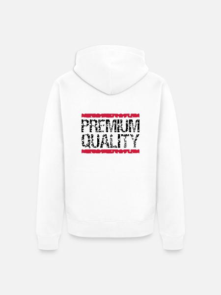 Cool Premium-Quality Logo-Design - Unisex Premium Organic Zip Hoodie - white