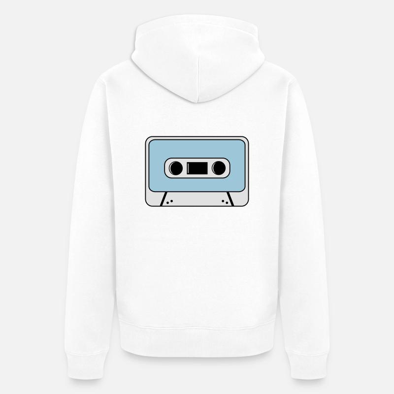 cassette - Veste à capuche bio Premium Unisexe - blanc