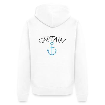 Capitaine ancre Comic Logo - Veste à capuche bio Premium Unisexe - blanc - Dos - Thijin (182cm)
