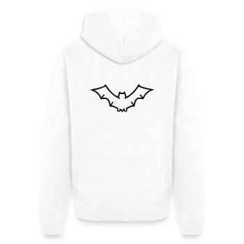 Bat - Unisex Premium Organic Zip Hoodie - white - Back - Thijin (182cm)