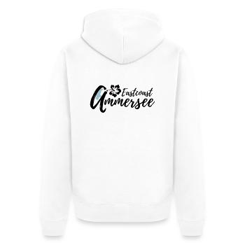 Ammersee Eastcoast Blume - Unisex Premium Bio Zip Hoodie - Weiß - Hinten - Thijin (182cm)