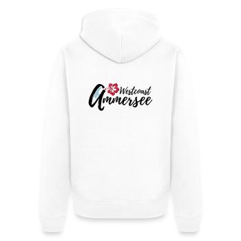 Ammersee Westcoast 3c - Unisex Premium Bio Zip Hoodie - Weiß - Hinten - Thijin (182cm)