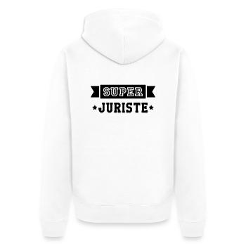 Juge / Juriste / Justice / Droit / Tribunal - Veste à capuche bio Premium Unisexe - blanc - Dos - Thijin (182cm)