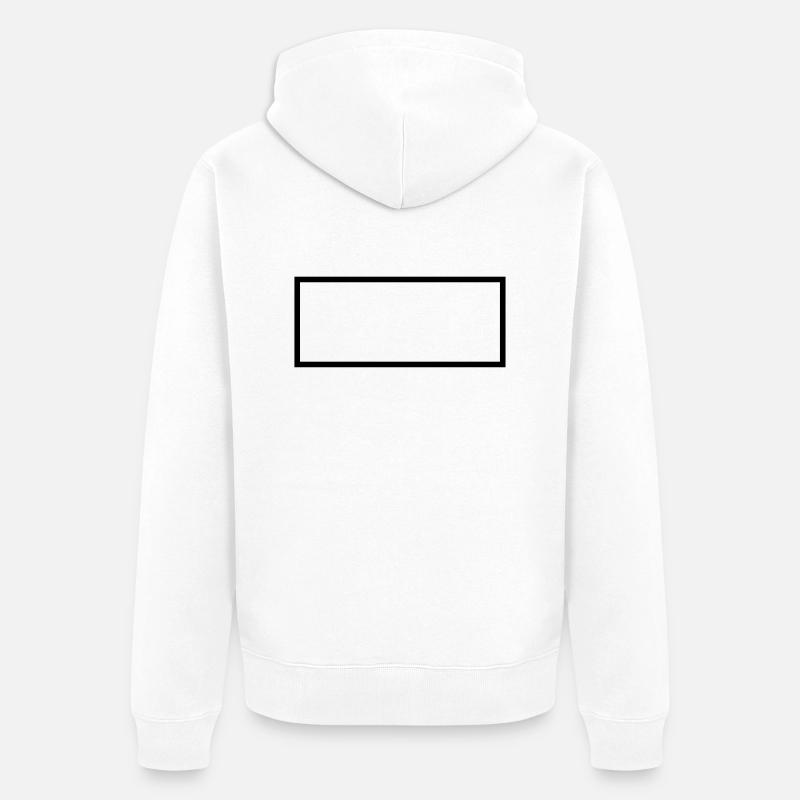 Rectangle - Rechteck - Form - Customize it ! - Unisex Premium Organic Zip Hoodie - white
