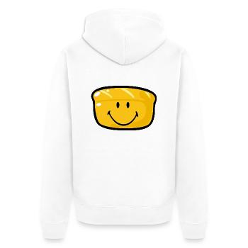 Smiley Bread - Veste à capuche bio Premium Unisexe - blanc - Dos - Thijin (182cm)